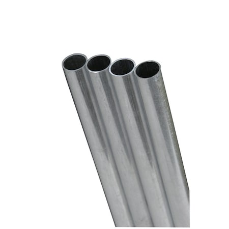 K&S Precision Metals K&S 7/16 in. D X 1 ft. L Round Aluminum Tube 83034